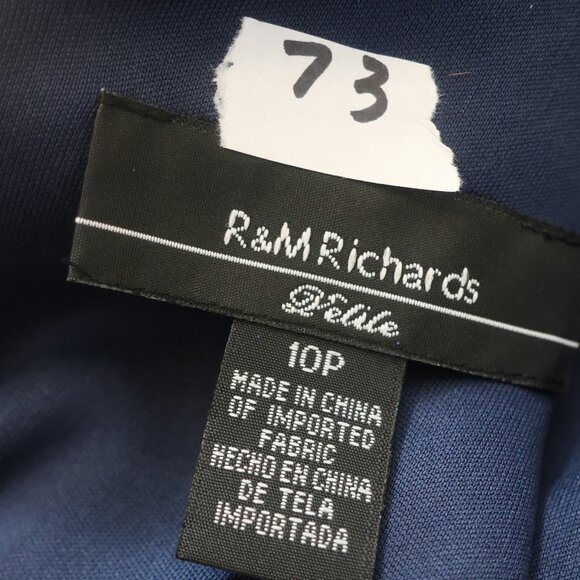 NWT Women R&M Richards Blue Lace Off the Shoulder Shimmer Mermaid Gown Dress 10P - Picture 14 of 14